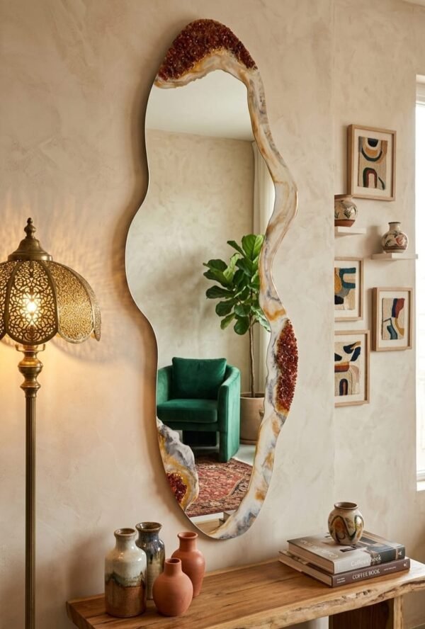 IRREGILAR CON RESINA Y PIEDRA NATURAL 180X65